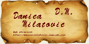 Danica Milatović vizit kartica